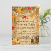 Invitation mariage de automne pour un mariage rust (Debout devant)