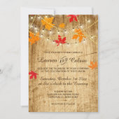 Invitation mariage de automne pour un mariage rust (Devant)