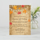 Invitation mariage de automne pour un mariage rust (Debout devant)