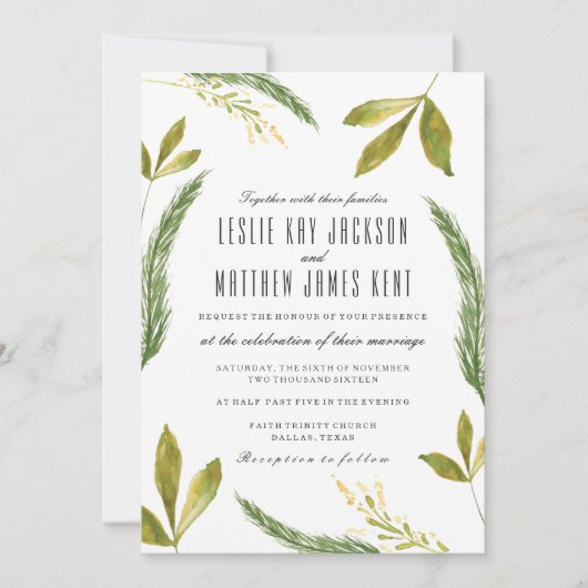 Invitation mariage de automne - Récolte rustique v (Devant)