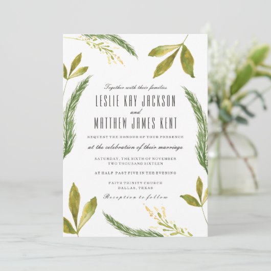 Invitation mariage de automne - Récolte rustique v (Debout devant)