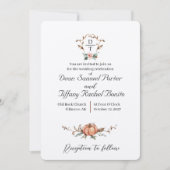 Invitation Mariage de automne romantique (Devant)
