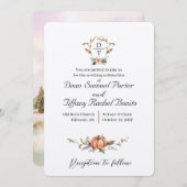 Invitation Mariage de automne romantique (Devant / Derrière)