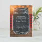 Invitation Mariage de automne russe Mason Jar (Debout devant)