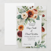 Invitation Mariage de automne rustique (Devant / Derrière)