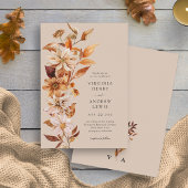 Invitation Mariage de automne rustique