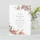 Invitation Mariage de automne rustique Boho (Debout devant)