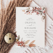 Invitation Mariage de automne rustique Boho