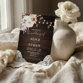 Invitation Mariage de automne Rustique Boho Boho