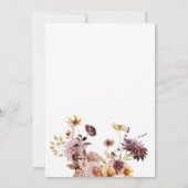 Invitation Mariage de automne Rustique Enregistrer Les Dates (Dos)