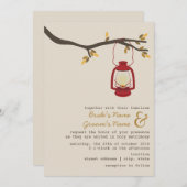 Invitation Mariage de automne sauvage de la lanterne à huile  (Devant / Derrière)