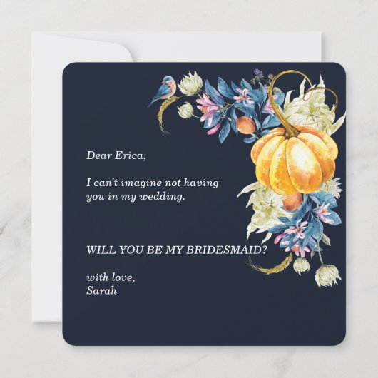 Invitation Mariage de automne Serez-Vous Ma Servante D'Accuei (Dos)