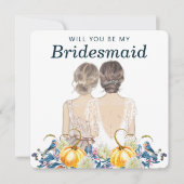 Invitation Mariage de automne Serez-Vous Ma Servante D'Accuei (Devant)