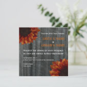 Invitation Mariage de automne Sunflower & Barnwood (Debout devant)