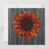 Invitation Mariage de automne Sunflower & Barnwood (Dos)