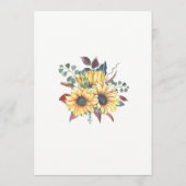 Invitation Mariage de automne Sunflower String Lights Mason J (Dos)