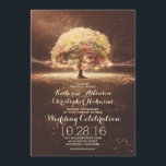 Invitation Mariage de automne Vintage élégant de l'arbre des<br><div class="desc">Invitations de mariage campagnard rustique arboré - parfait pour le mariage de automne romantique avec des lumières d'arbre et de cordes - Tous les éléments de design créés par Jinaiji</div>