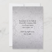 Invitation Mariage de bac à ruban pourpre en argent perdu (Dos)