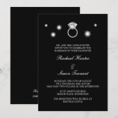 Invitation Mariage de bague diamant (Devant / Derrière)