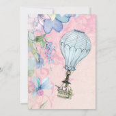 Invitation Mariage de ballon à air chaud vintage (Dos)