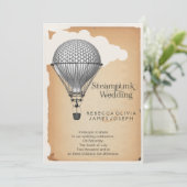 Invitation Mariage de ballon à vapeur à air chaud (Debout devant)