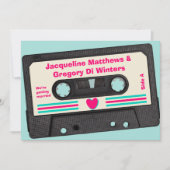 Invitation Mariage de bande de mixage de musique Retro Eighti (Devant)