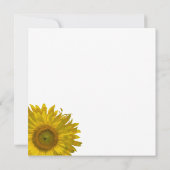 Invitation Mariage de bande de tournesol jaune (Dos)