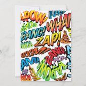 Invitation Mariage de bande dessinée typographique fun modern (Dos)