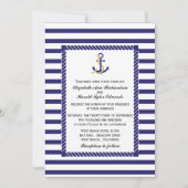 Invitation Mariage de bande nautique (Devant)