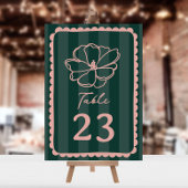 Invitation Mariage de bande vert fleur