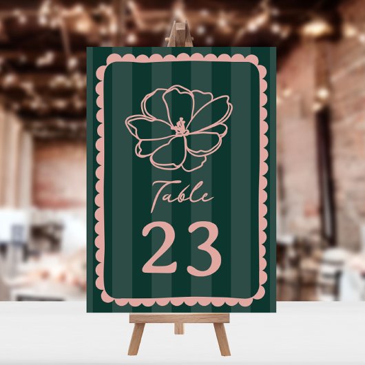 Invitation Mariage de bande vert fleur