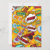 Invitation Mariage de bandes dessinées typographiques moderne (Dos)