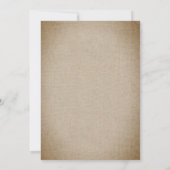 Invitation Mariage de bannières Burlap rustique (Dos)