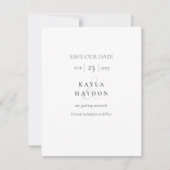 Invitation Mariage de base, minimum Enregistrer la date (Devant)