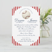 Invitation Mariage de baseball Park Stripes (Debout devant)