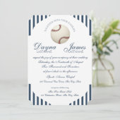 Invitation Mariage de baseball Park Stripes (Debout devant)