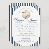 Invitation Mariage de baseball Park Stripes (Devant / Derrière)
