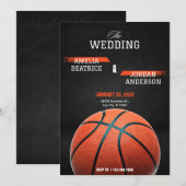 Invitation Mariage de basket-ball (Devant / Derrière)