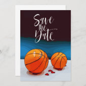 Invitation Mariage de basket-ball avec amour sur arrière - pl (Devant / Derrière)