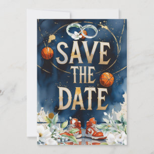 Invitation Mariage de basket-ball SAUVER LA DATE