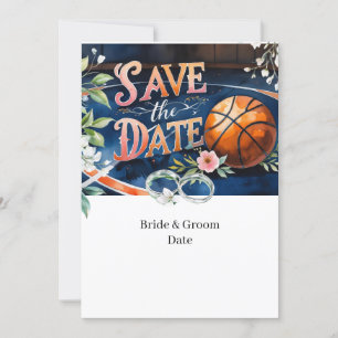 Invitation Mariage de basket-ball SAUVER LA DATE