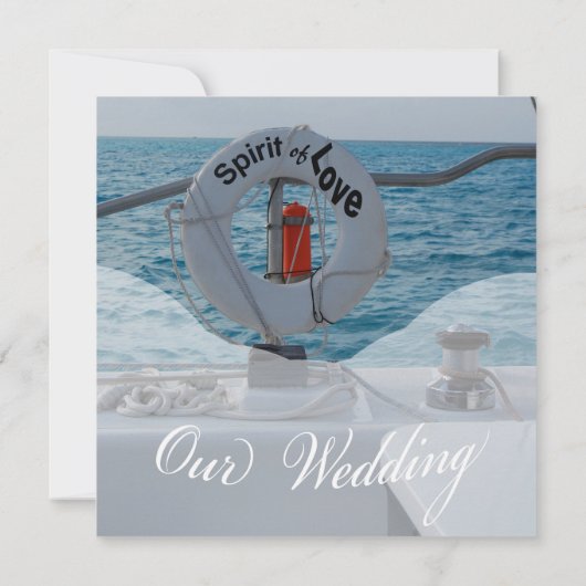 Invitation Mariage de bateau avec RSVP (Dos)