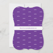 Invitation Mariage de bateau de croisière pourpre (Dos)