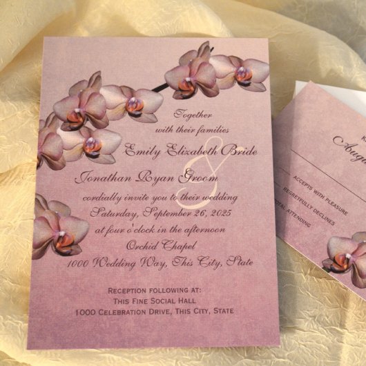 Invitation Mariage de beauté orchidée