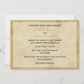 Invitation Mariage de BG H en fer à cheval rustique (Dos)