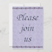 Invitation Mariage de bijoux d'eau et de violet (Dos)