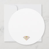 Invitation Mariage de bijoux en diamant géométrique abstrait  (Dos)