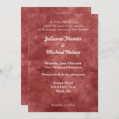 Invitation Mariage de bijoux rouges (Devant / Derrière)