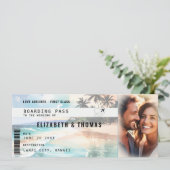 Invitation Mariage de billet d'avion de destination Tropical  (Debout devant)