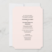 Invitation Mariage de billet noir et blanc élégant et élégant (Devant)